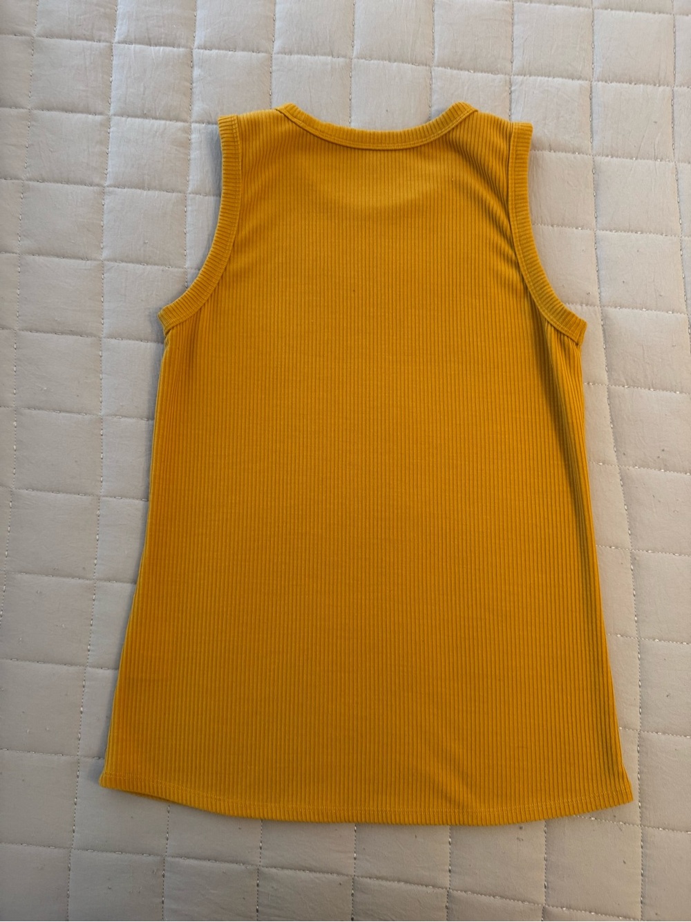 WOOLX Raegan Ribbed Tank Top - Marigold - Picture 3 of 3